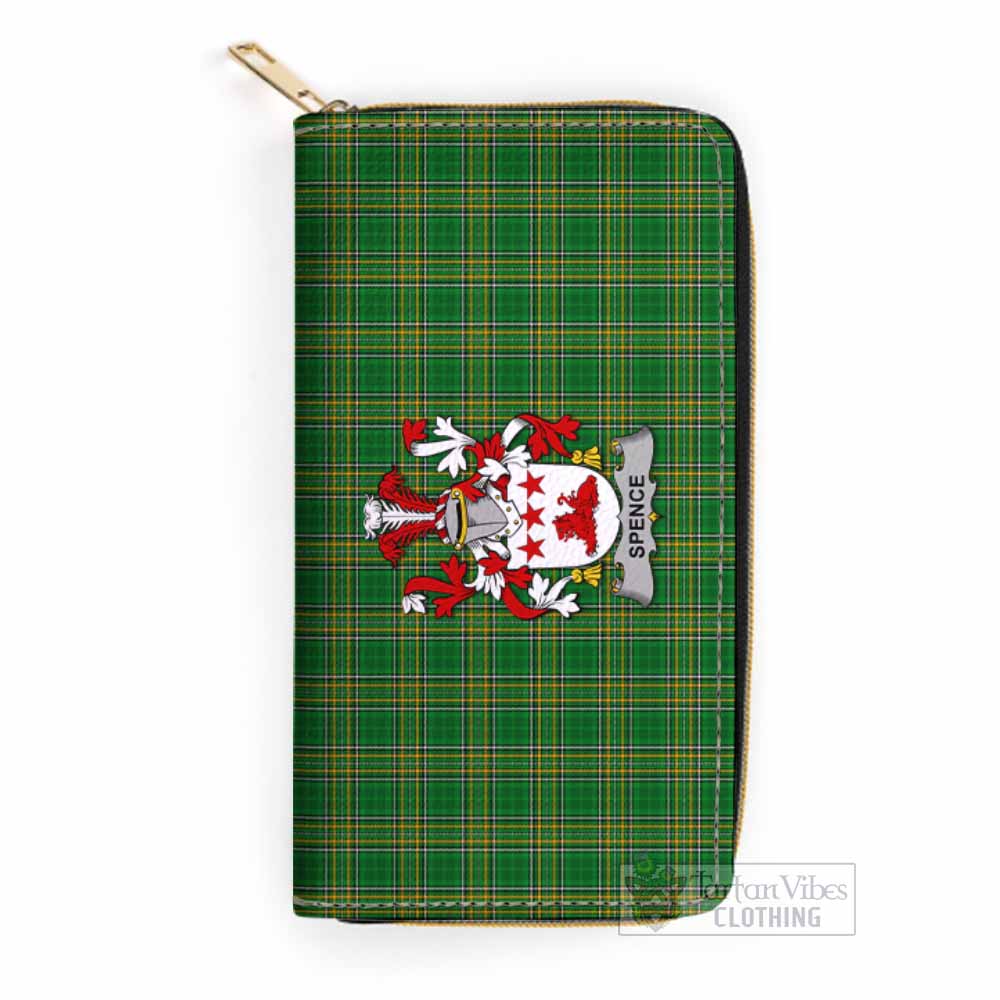 Spence Irish Clan Tartan Women's Leather Wallet with Coat of Arms One Size 19.7*10.5*3.5 cm - Tartan Vibes Clothing