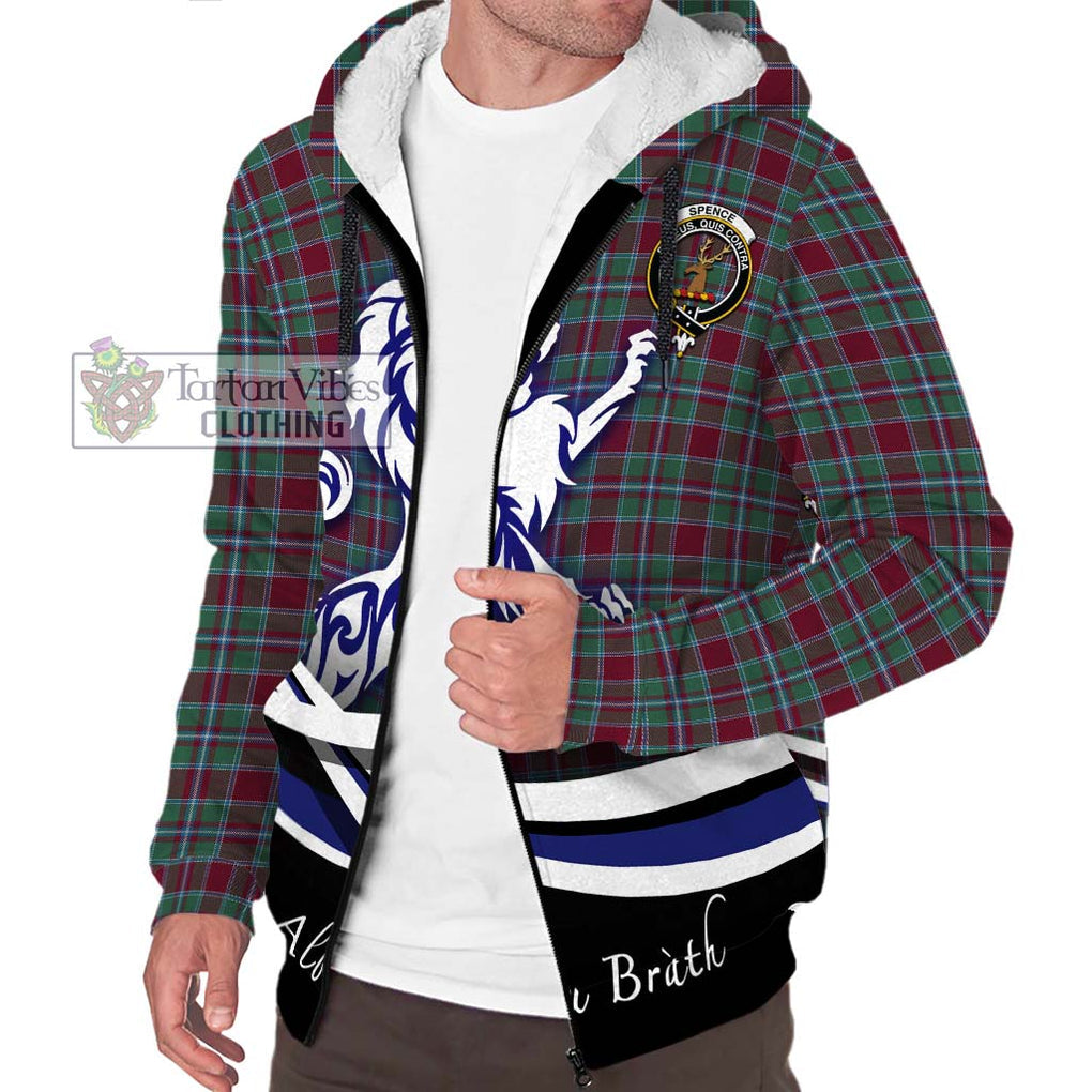 Spence Tartan Sherpa Hoodie with Alba Gu Brath Regal Lion Emblem Unisex S - Tartan Vibes Clothing
