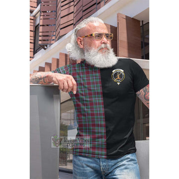 Spence Tartan Cotton T-shirt with Family Crest and Half Of Me Style Men's Shirt - Tartan Vibes Clothing