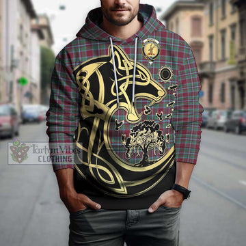 Spence Tartan Hoodie with Family Crest Celtic Wolf Style Zip Hoodie - Tartan Vibes Clothing