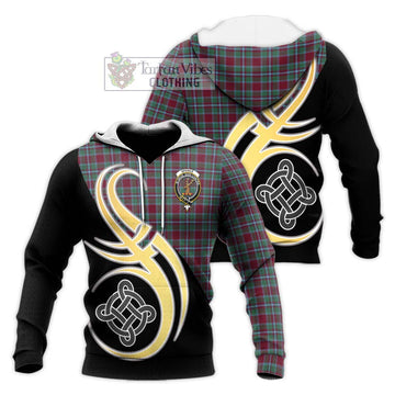 Spence Tartan Knitted Hoodie with Family Crest and Celtic Symbol Style Unisex Knitted Pullover Hoodie - Tartan Vibes Clothing