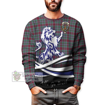 Spence Tartan Sweatshirt with Alba Gu Brath Regal Lion Emblem Unisex - Tartan Vibes Clothing