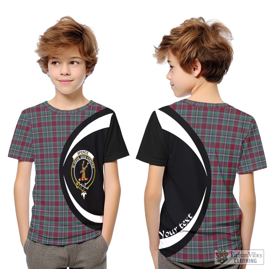 Spence Tartan Kid T-Shirt with Family Crest Circle Style Youth XL Size14 - Tartan Vibes Clothing