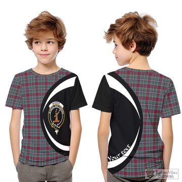 Spence Tartan Kid T-Shirt with Family Crest Circle Style Youth XL Size14 - Tartan Vibes Clothing