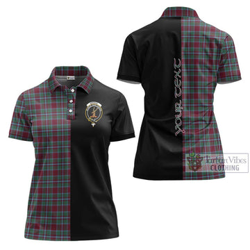 Spence Tartan Women's Polo Shirt with Family Crest and Half Of Me Style Women - Tartan Vibes Clothing