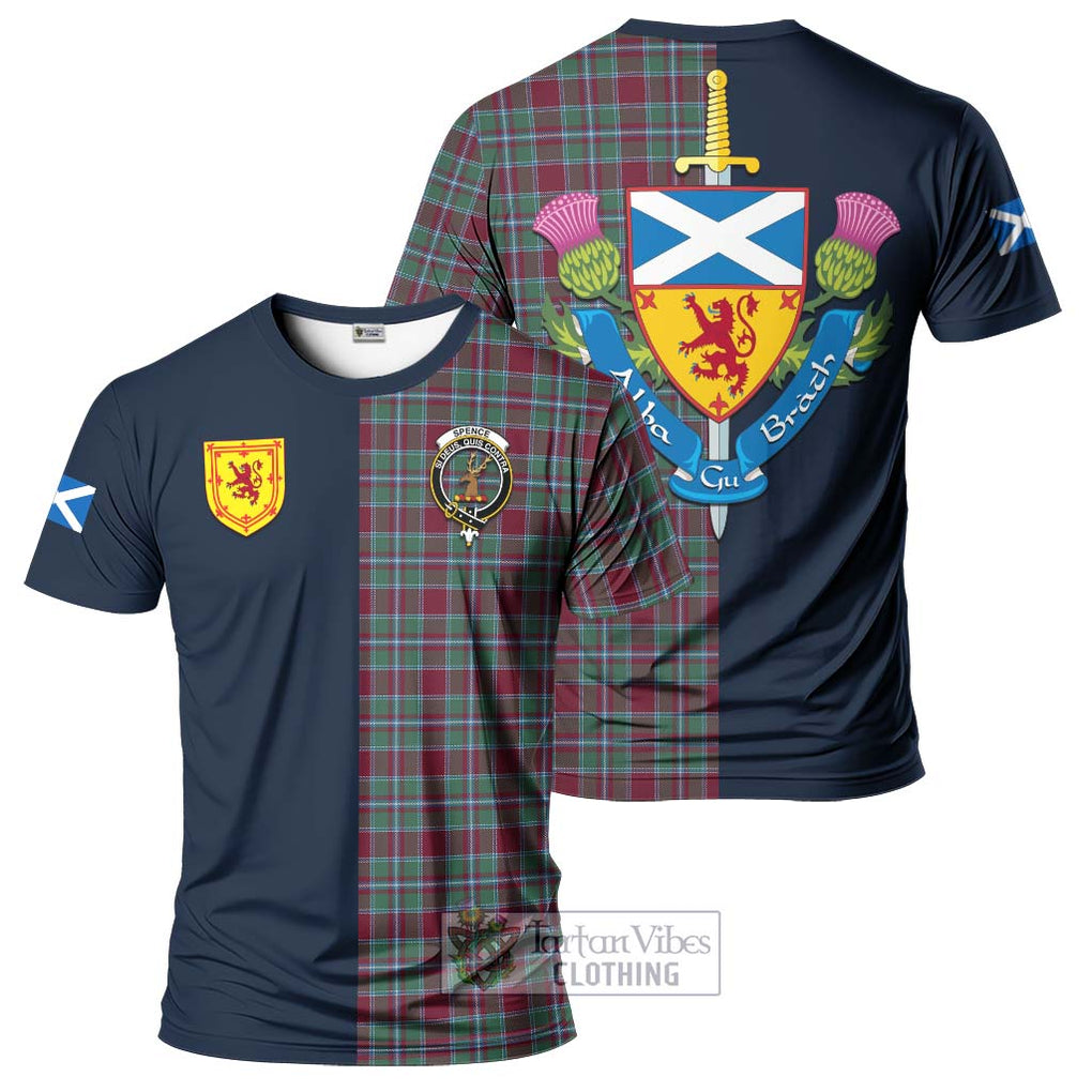 Spence (Spens) Tartan T-Shirt Alba with Scottish Lion Royal Arm Half Style Kid's Shirt - Tartan Vibes Clothing