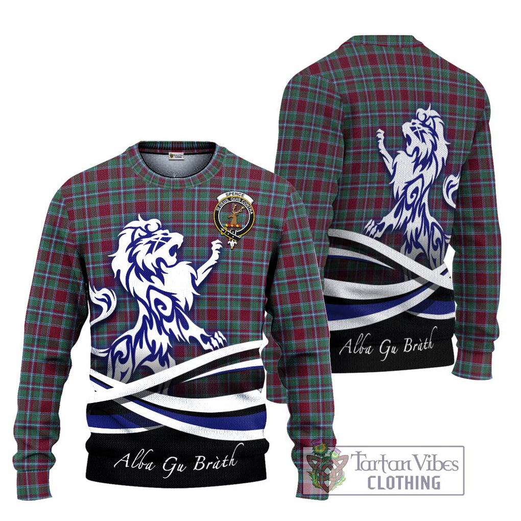 Spence Tartan Ugly Sweater with Alba Gu Brath Regal Lion Emblem Unisex - Tartan Vibes Clothing