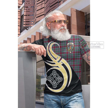 Spence Tartan Cotton T-shirt with Family Crest and Celtic Symbol Style Men's Shirt - Tartan Vibes Clothing