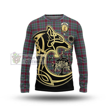 Spence Tartan Long Sleeve T-Shirt with Family Crest Celtic Wolf Style Unisex - Tartan Vibes Clothing