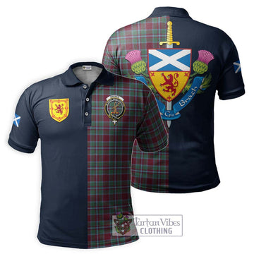 Spence (Spens) Tartan Polo Shirt Alba with Scottish Lion Royal Arm Half Style Kid - Tartan Vibes Clothing