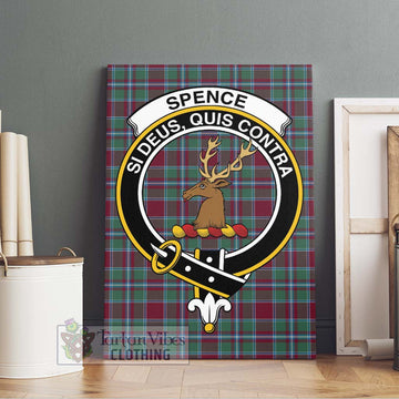 Spence Tartan Canvas Print Wall Art with Family Crest Without Frame - Tartan Vibes Clothing