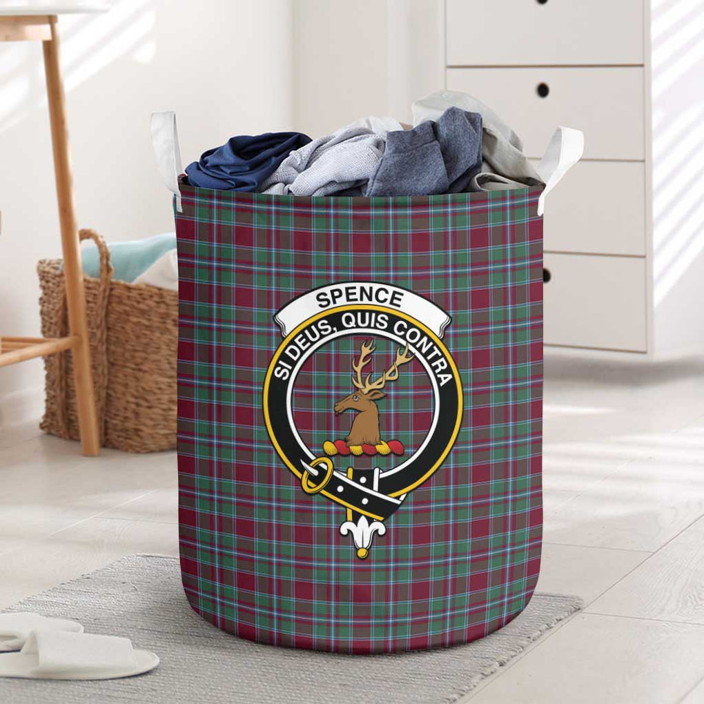 Spence Tartan Laundry Basket with Family Crest One Size - Tartanvibesclothing Shop