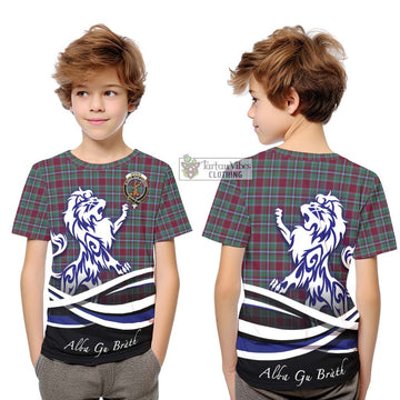 Spence Tartan Kid T-Shirt with Alba Gu Brath Regal Lion Emblem Youth XL Size14 - Tartan Vibes Clothing