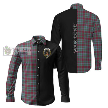 Spence Tartan Long Sleeve Button Shirt with Family Crest and Half Of Me Style Men's Shirt S - Tartanvibesclothing Shop