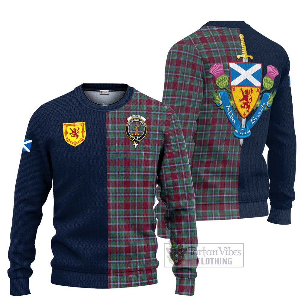 Spence (Spens) Tartan Ugly Sweater Alba with Scottish Lion Royal Arm Half Style Unisex - Tartan Vibes Clothing
