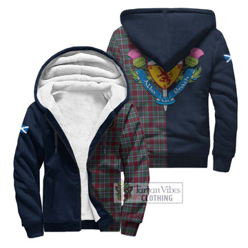 Spence (Spens) Tartan Sherpa Hoodie Alba with Scottish Lion Royal Arm Half Style Unisex S - Tartan Vibes Clothing