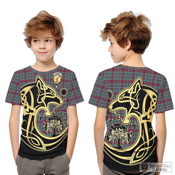 Spence Tartan Kid T-Shirt with Family Crest Celtic Wolf Style Youth XL Size14 - Tartan Vibes Clothing
