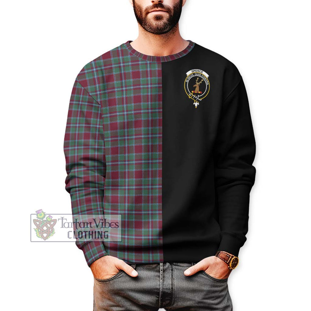 Spence Tartan Sweatshirt with Family Crest and Half Of Me Style Unisex - Tartan Vibes Clothing
