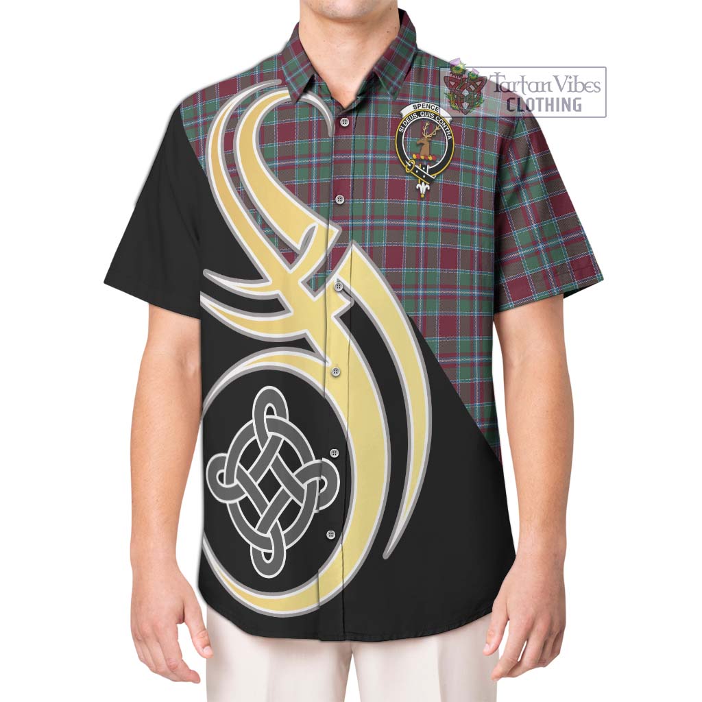 Spence Tartan Hawaiian Shirt with Family Crest and Celtic Symbol Style Kid - Tartan Vibes Clothing