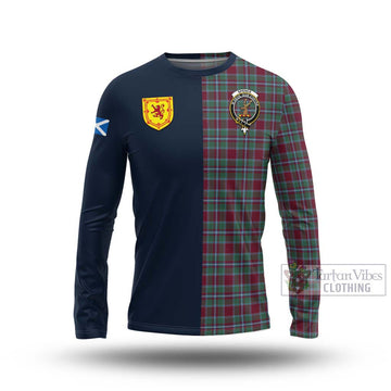 Spence (Spens) Tartan Long Sleeve T-Shirt Alba with Scottish Lion Royal Arm Half Style Unisex - Tartan Vibes Clothing