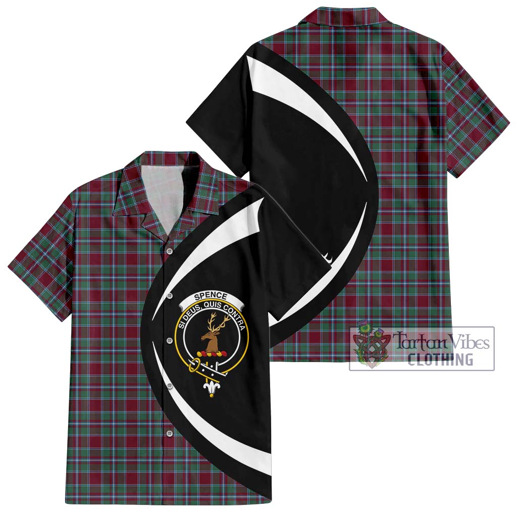 Spence Tartan Hawaiian Shirt with Family Crest Circle Style Kid - Tartan Vibes Clothing