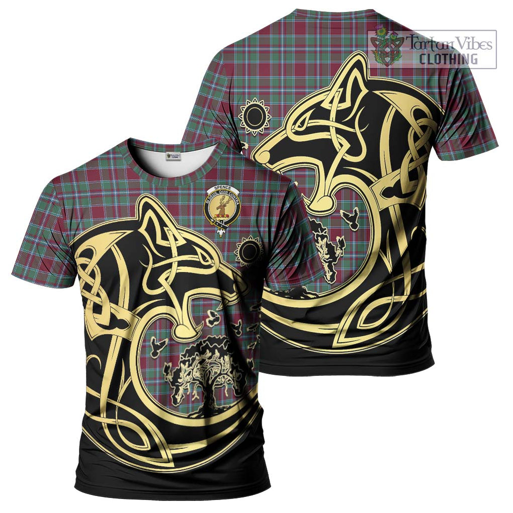 Spence Tartan T-Shirt with Family Crest Celtic Wolf Style Kid's Shirt - Tartan Vibes Clothing