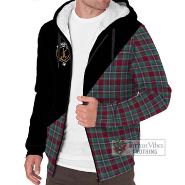 Spence Tartan Sherpa Hoodie with Family Crest and Military Logo Style Unisex S - Tartan Vibes Clothing