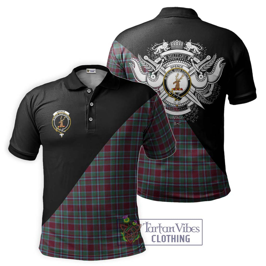 Spence Tartan Polo Shirt with Family Crest and Military Logo Style Kid - Tartan Vibes Clothing