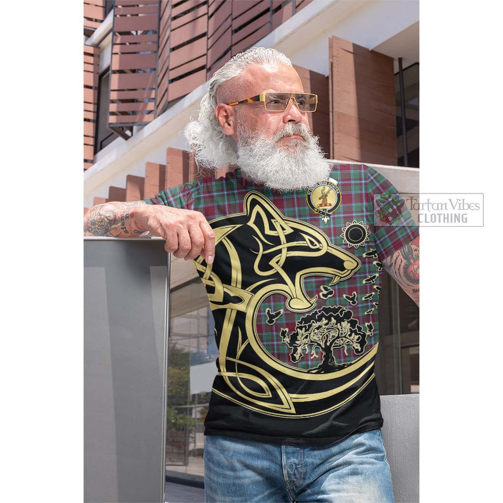 Spence Tartan Cotton T-shirt with Family Crest Celtic Wolf Style Men's Shirt - Tartan Vibes Clothing