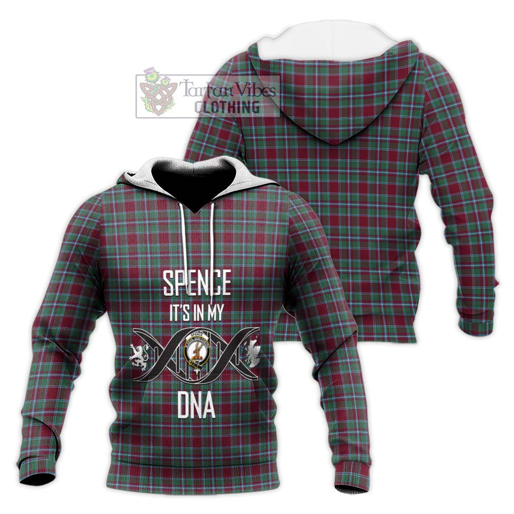 Spence Tartan Knitted Hoodie with Family Crest DNA In Me Style Unisex Knitted Pullover Hoodie - Tartan Vibes Clothing