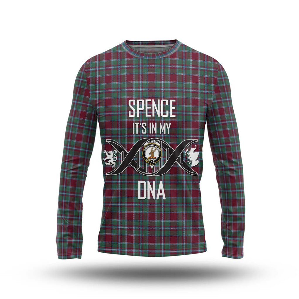Spence Tartan Long Sleeve T-Shirt with Family Crest DNA In Me Style Unisex - Tartan Vibes Clothing