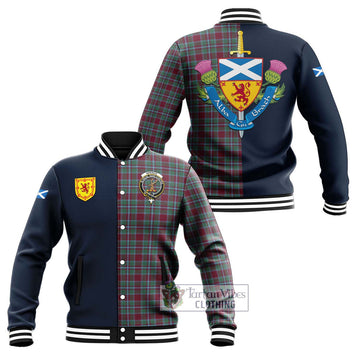 Spence (Spens) Tartan Baseball Jacket Alba with Scottish Lion Royal Arm Half Style Unisex - Tartan Vibes Clothing