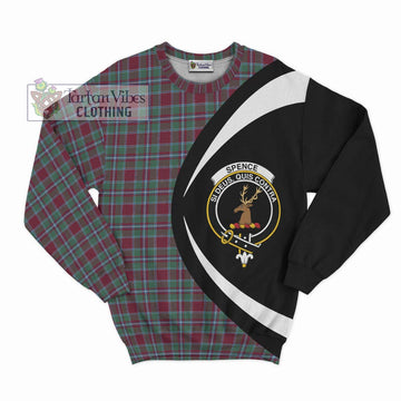 Spence Tartan Sweatshirt with Family Crest Circle Style Unisex - Tartan Vibes Clothing