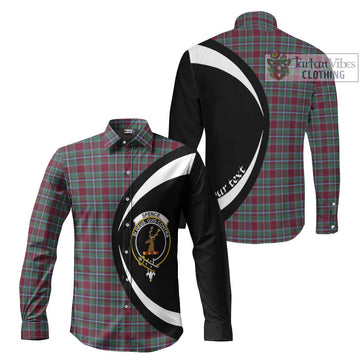 Spence Tartan Long Sleeve Button Up with Family Crest Circle Style Men's Shirt S - Tartan Vibes Clothing