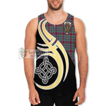 Spence Tartan Men's Tank Top with Family Crest and Celtic Symbol Style Men - Tartan Vibes Clothing