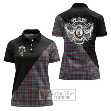 Spence Tartan Women's Polo Shirt with Family Crest and Military Logo Style Women - Tartan Vibes Clothing
