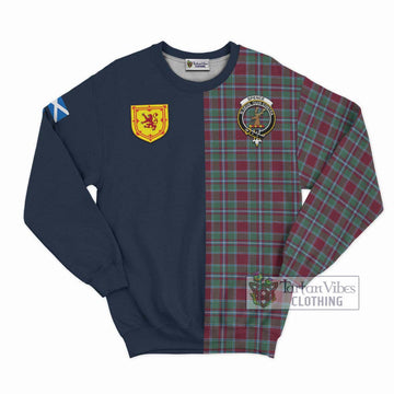 Spence (Spens) Tartan Sweatshirt Alba with Scottish Lion Royal Arm Half Style Unisex - Tartan Vibes Clothing