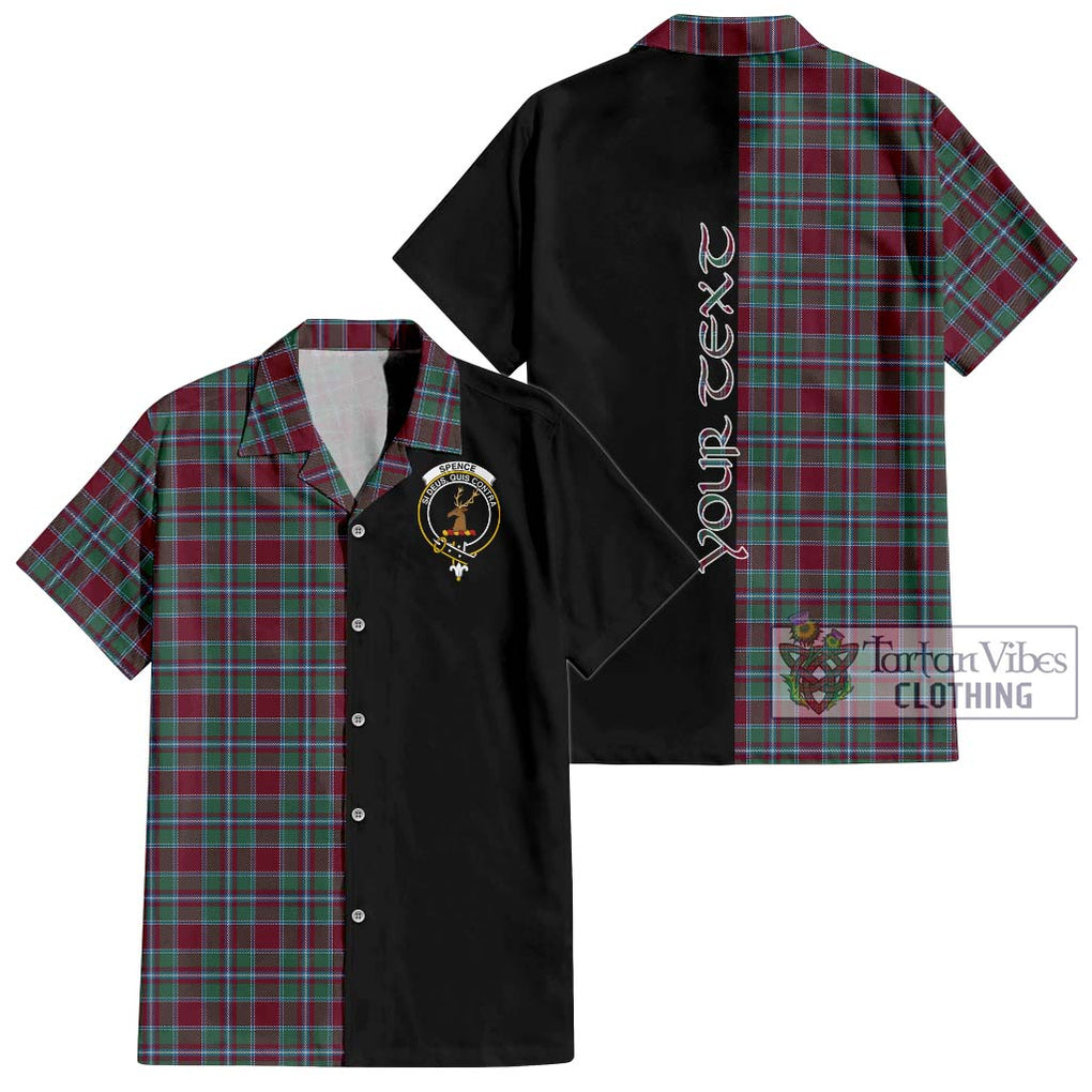 Spence Tartan Hawaiian Shirt with Family Crest and Half Of Me Style Kid - Tartan Vibes Clothing