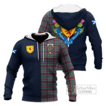 Spence (Spens) Tartan Knitted Hoodie Alba with Scottish Lion Royal Arm Half Style Unisex Knitted Pullover Hoodie - Tartan Vibes Clothing