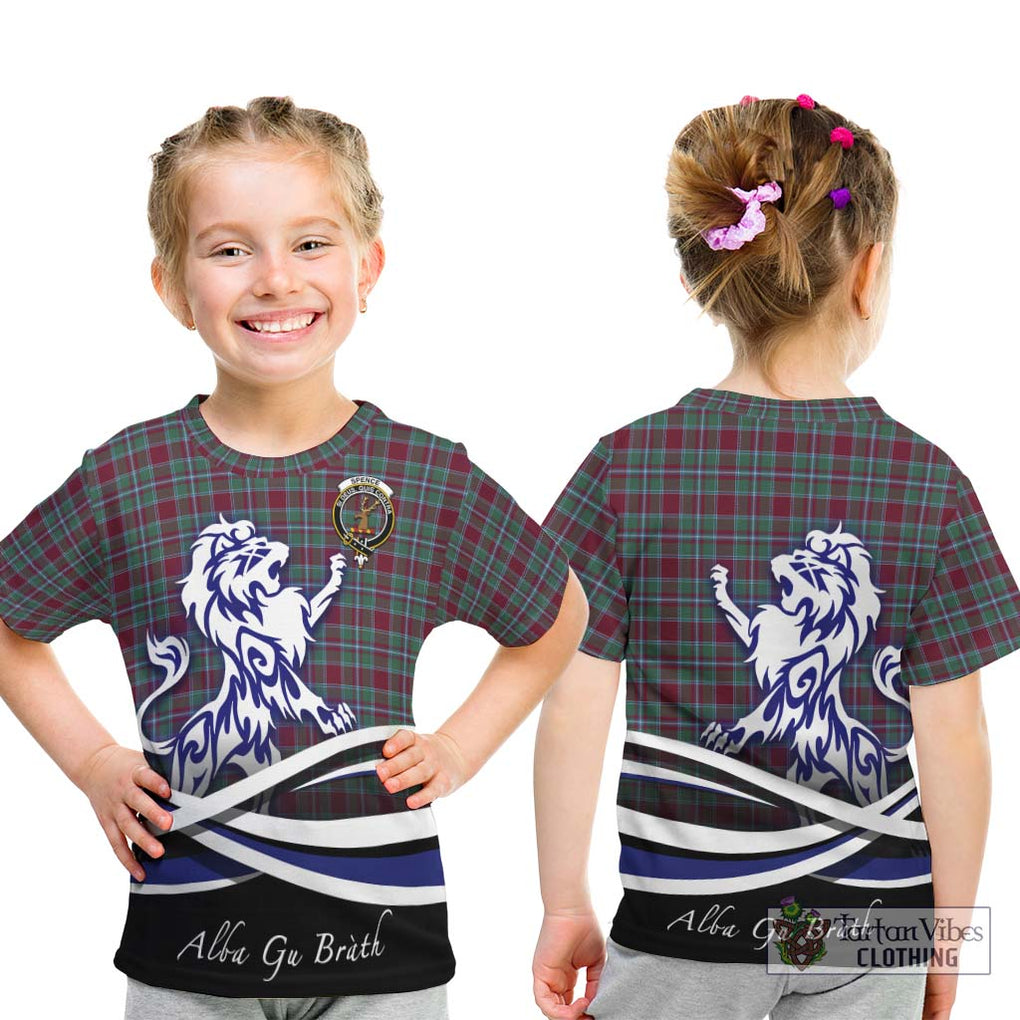 Spence Tartan Kid T-Shirt with Alba Gu Brath Regal Lion Emblem - Tartan Vibes Clothing