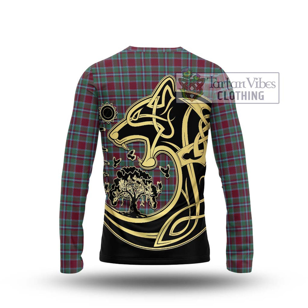 Spence Tartan Long Sleeve T-Shirt with Family Crest Celtic Wolf Style - Tartan Vibes Clothing