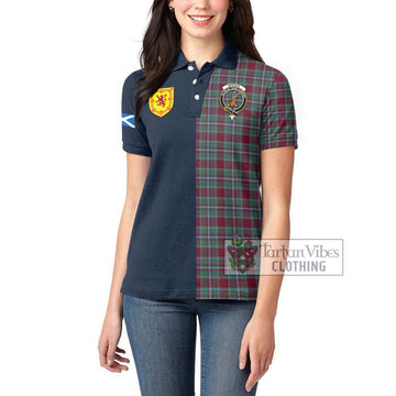 Spence (Spens) Tartan Women's Polo Shirt Alba with Scottish Lion Royal Arm Half Style - Tartan Vibes Clothing