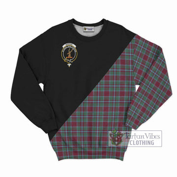 Spence Tartan Sweatshirt with Family Crest and Military Logo Style - Tartan Vibes Clothing