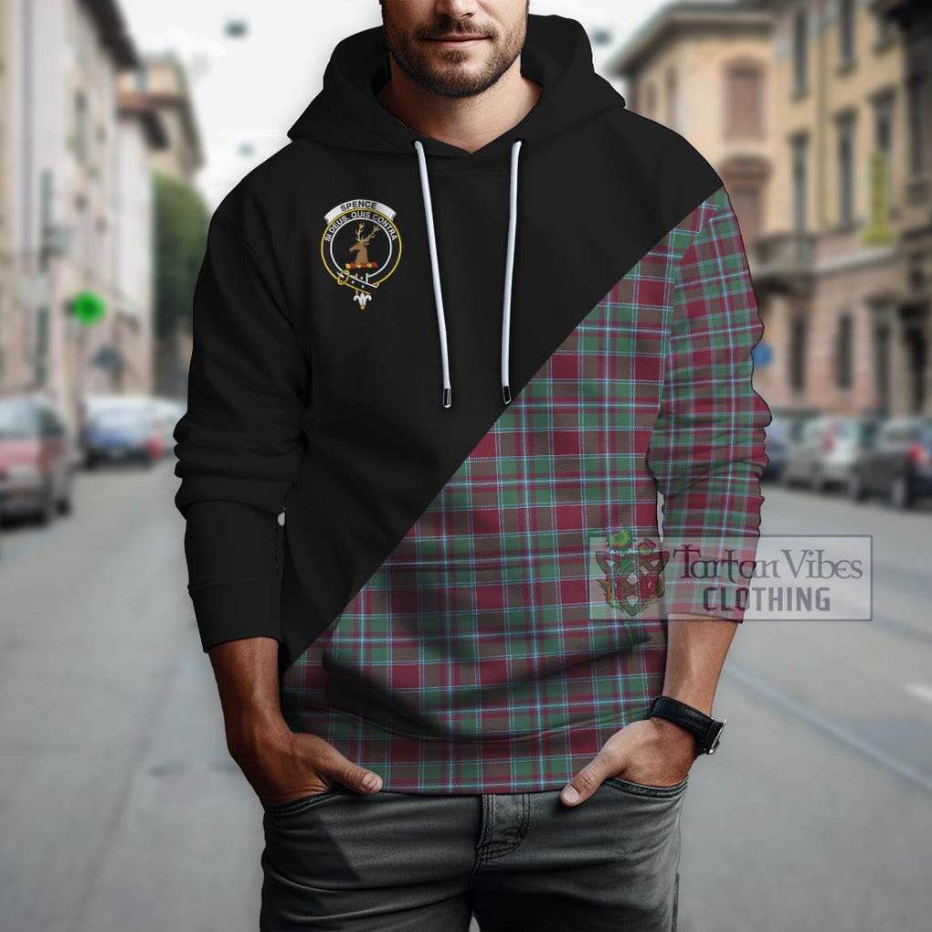 Spence Tartan Hoodie with Family Crest and Military Logo Style - Tartan Vibes Clothing