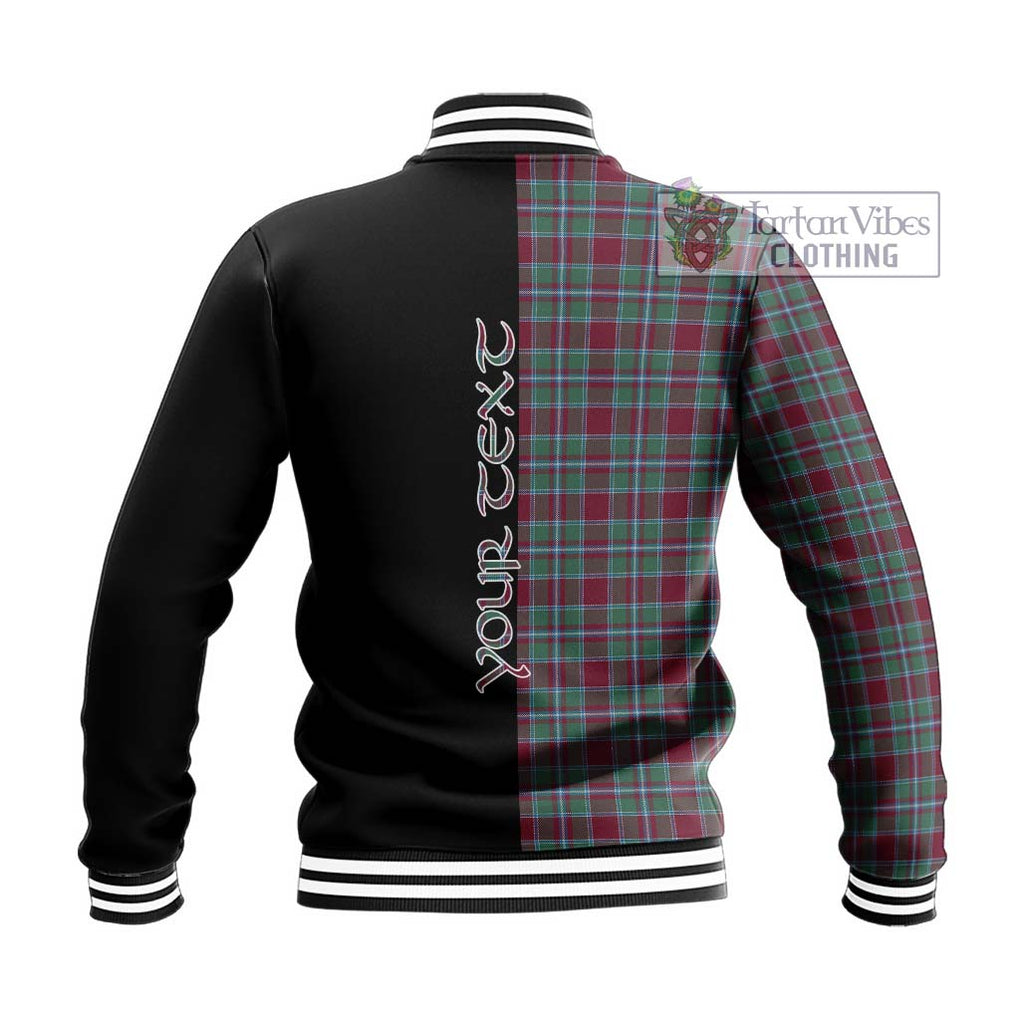 Spence Tartan Baseball Jacket with Family Crest and Half Of Me Style - Tartan Vibes Clothing