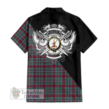 Spence Tartan Hawaiian Shirt with Family Crest and Military Logo Style - Tartan Vibes Clothing