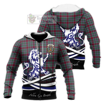 Spence Tartan Knitted Hoodie with Alba Gu Brath Regal Lion Emblem Unisex Knitted Zip Hoodie - Tartan Vibes Clothing