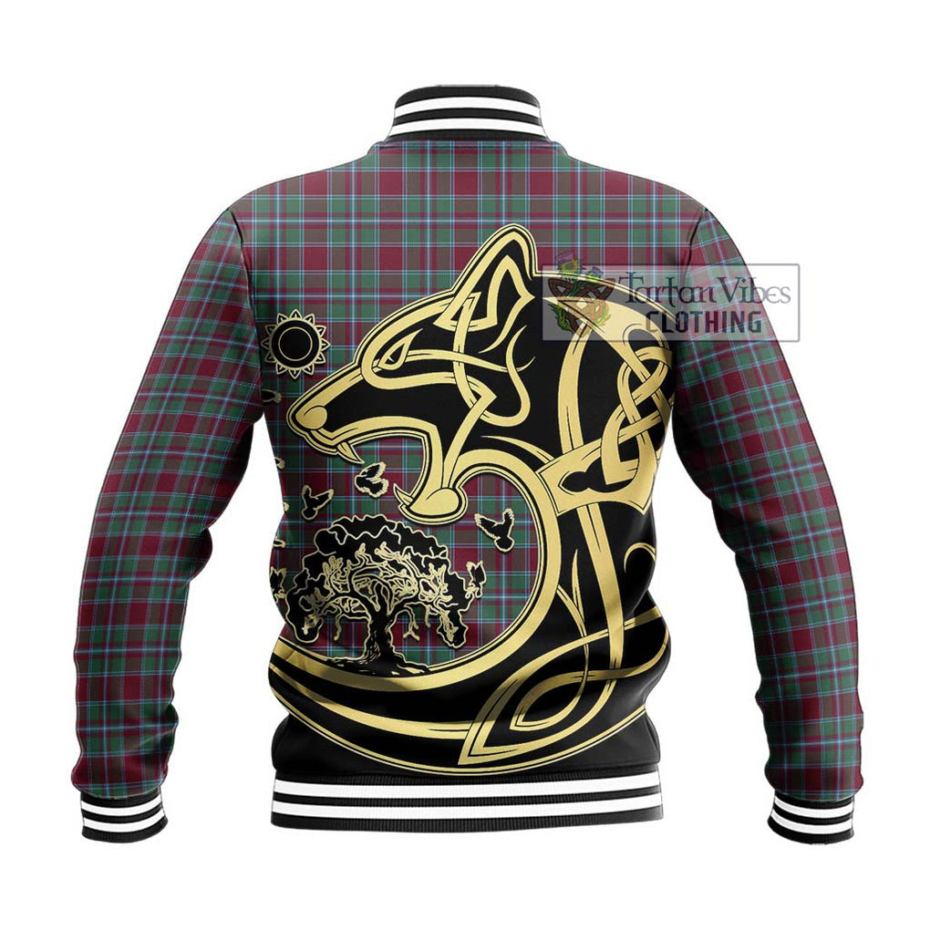 Spence Tartan Baseball Jacket with Family Crest Celtic Wolf Style - Tartan Vibes Clothing