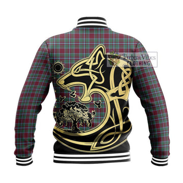 Spence Tartan Baseball Jacket with Family Crest Celtic Wolf Style - Tartan Vibes Clothing