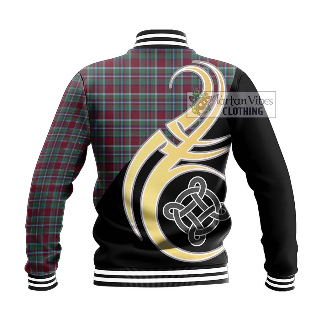 Spence Tartan Baseball Jacket with Family Crest and Celtic Symbol Style - Tartan Vibes Clothing
